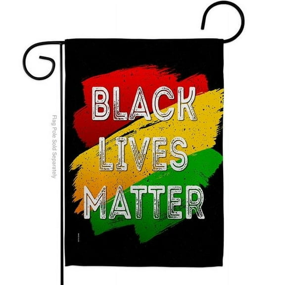 USA Decoration G170071-BO 13 x 18.5 in. Black Lives Freedom History Matter Double-Sided Decorative Vertical Garden Flags - House Decoration Banner Yard Gift