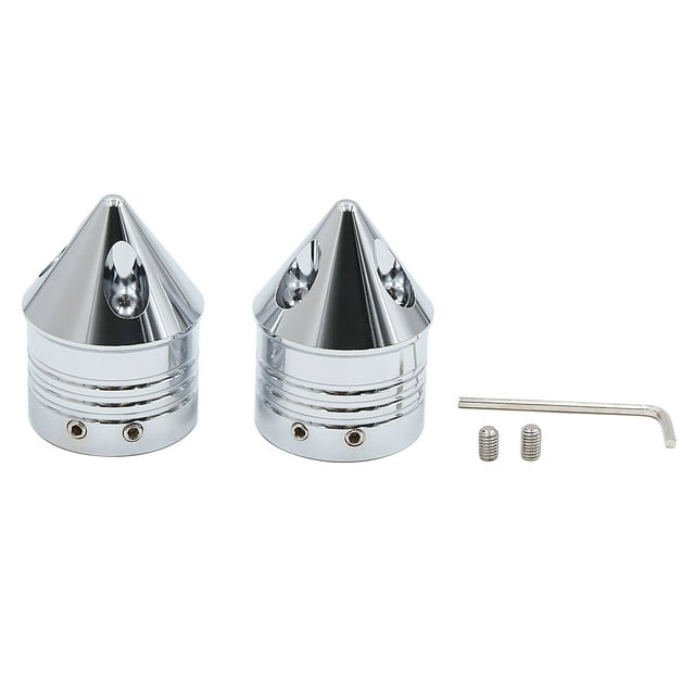 Unique Bargains 2 Pcs Cône Chromé pour Axe avant de Moto Harley