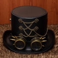 thumbnail image 7 of Jiibva Unisex Steampunk Top Hat Halloween clothing Hat Vintage Accessories For Themed Parties Party Gathering, 7 of 7