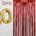 thumbnail image 6 of S SERENABLE 2Pcs Foil Fringe Curtains Foil Curtain Backdrop Party Decorations Photo Background Backdrop for Anniversary Birthday Carnival Red, 6 of 8