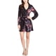 thumbnail image 1 of Rachel Roy Vestido cruzado floral de manga larga para mujer, negro, 12, 1 of 1
