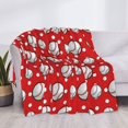 Cute Baseball C Throw Blanket for Couch, Soft Fuzzy Comfy Warm Throw