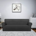 thumbnail image 6 of Easy-Going Stretch Fabric Non-Slip Solid Print Spandex Polyester Sofa Slipcover, Gray, 6 of 6