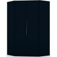 thumbnail image 3 of Atlin Designs Contemporary Wood Corner Wardrobe Closet in Midnight Blue, 3 of 11