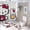 Kitty-20, variant on 4 Piece Cartoon Hello Kitty Cat Shower Curtain Sets Kawaii Accessories with Non-Slip Rug, Toilet Lid Cover, Bath Mat Shower Curtains Set for Bathroom Decor