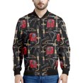 thumbnail image 3 of Chaquetas con patrón de soldadura industrial para hombre, sudadera de manga larga con estampado 3D, chaqueta bomber con cremallera de gran tamaño y estilo urbano, 3 of 4
