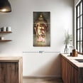 thumbnail image 3 of Elephant Stock Lotus Buddha Wall Art - Vertical Multi Panel Canvas - Living Room Wall Decor - Religion And Spirituality Multi Panel - Gold And Gray Decor - 18" x 38", 3 of 8
