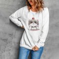 thumbnail image 2 of Blusa informal de manga larga con estampado de cuello redondo para mujer Fridja  czfsfas534, 2 of 9