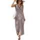 thumbnail image 1 of Floral Vestido Sin Mangas Para Mujer, Traje De, Ropa De Cumpleaños, Verano, 1 of 5