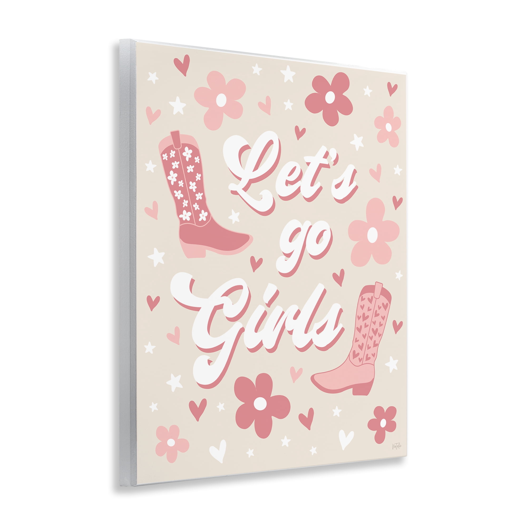 Stupell Industries Groovy Let's Go Girls Entertainment Painting Unframed Art Print Wall Art, 11 x 14