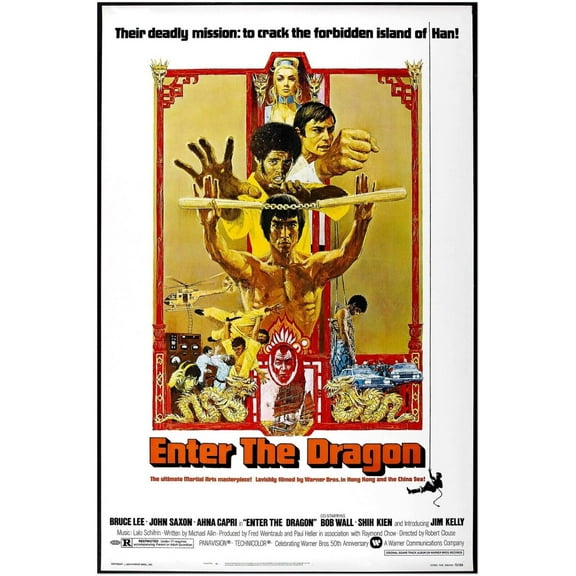Enter the Dragon - Bruce Lee Movie Poster - US Release Version (8x12Inches)