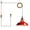 Red, variant on Claxy Green Plug in Pendant Light Barn Style Swag Hanging Lamp