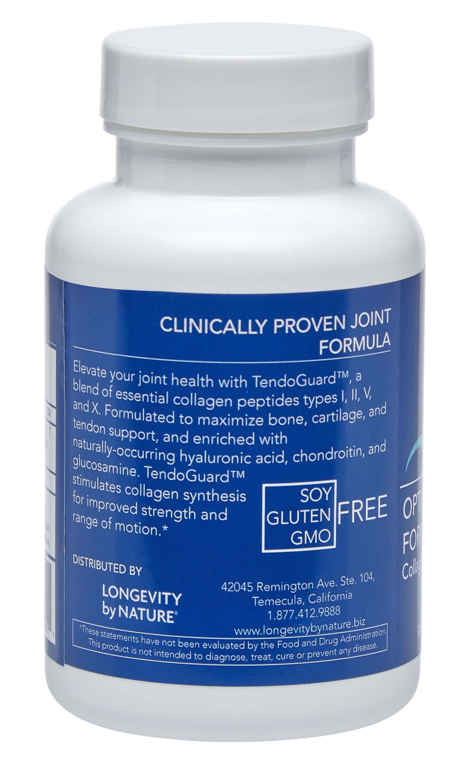 Longevity by Nature TendoGuard Joint Support Collagen Peptide Capsules, 60 Count