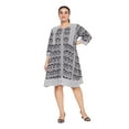 thumbnail image 7 of Oussum Floral Midi Dresses for Women Plus Size Casual Dress Online, Black Size 1X, 7 of 7