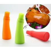 Silicone Oil Bottle with Basting Brush for Barbecue Cooking Oil Heat-resistant