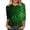 Green, variant on Graphic Tennis Tees for Women T-Shirts Casual Sequined Round Neck Loose Fit Three Quarter Sleeve Top for Women Green XL