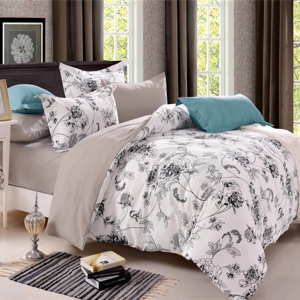 Duvet Cover with Pillow Case Quilt Cover Bedding Set Single Double King All Size 