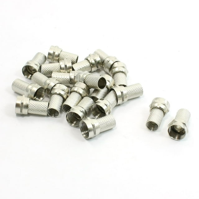 Unique Bargains 20Pcs RG6 F-Type Twist-On Coax Coaxial Cable RF Connector Male for CCTV Camera