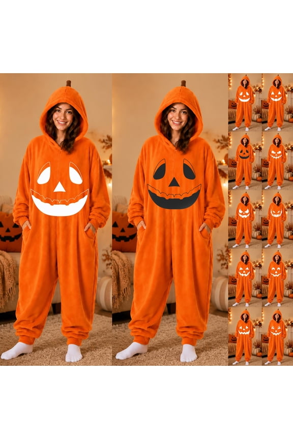 Halloween Pumpkin Costume for Women Long Sleeve Loose Pajamas Pumpkin Costume Loungewear Halloween Cosplay Costume
