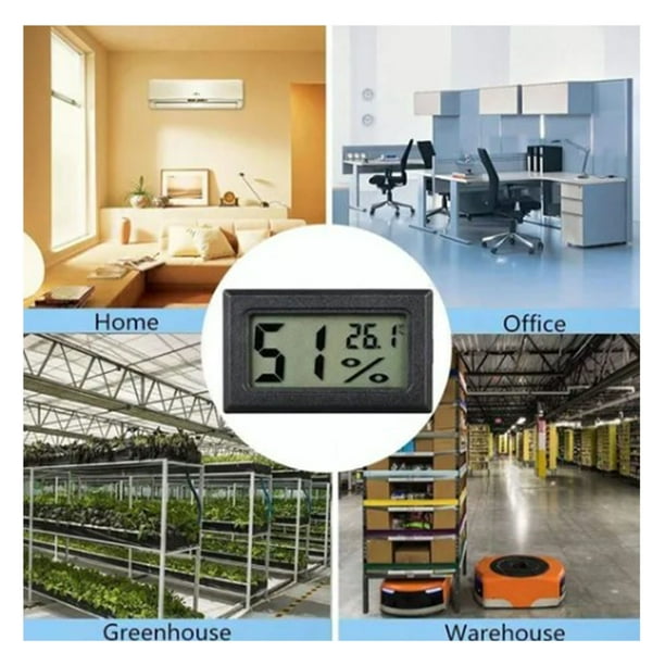 Medidor de temperatura electrónico, termómetro con pantalla digital, termómetro con pantalla digital negro, mini termómetro diseñado para precisión
