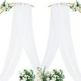 thumbnail image 4 of White Wedding Arch Draping Fabric 4 Panels 29" x 20 FT Extra Long Gauze Drapes Sheer Backdrop Curtains 6.6 Yards Outdoor Drapery Panels for Wedding Ceremony Party Ceiling Decoration, 4 of 14
