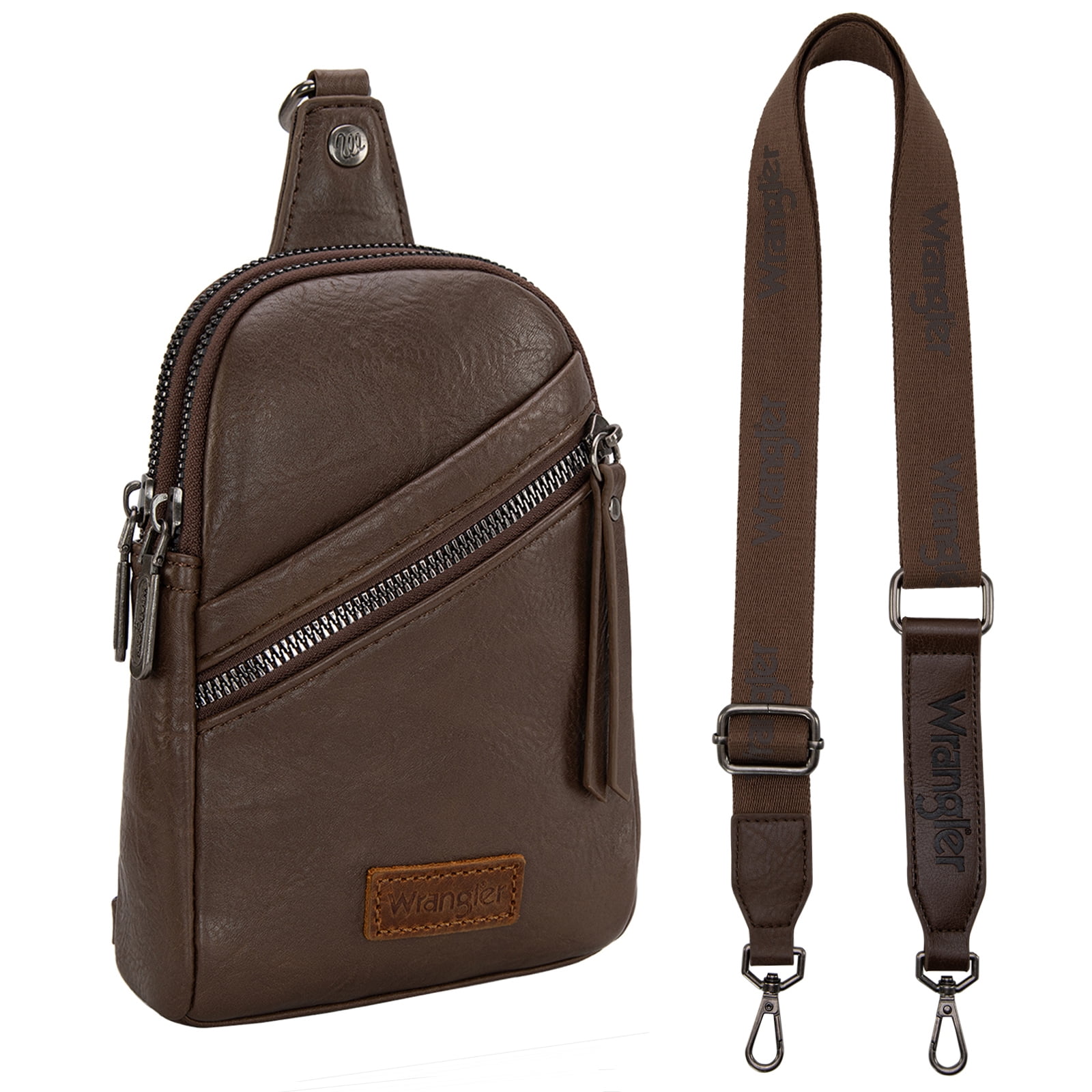 Wrangler Small Crossbody Sling Bags for Women Fanny Packs Chest Bag for Travel
