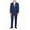 Blue, variant on Men's Double-Breasted Wool 2-Piece Suit Set - Extreme Slim Fit, Luxury Jacket and Trousers, Multiple Colors