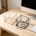 thumbnail image 2 of 2 Pcs Metal Memo Cube Holder Set, Desk Organizer for Post It Note Dispenser, Geometric Sticky Note Holder for Home Office, 2 of 5