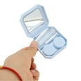 thumbnail image 4 of Unique Bargains 1 Set Contact Lens Case Retro Square Lens Storage Case Blue, 4 of 5