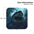 thumbnail image 2 of Vsdgher Undersea Shark Leather Coasters for Drinks, Durable Drink Coasters 4 Set for Tabletop Protection, Luxurious Home Décor and Housewarming Gift ( {designName})Square, 2 of 6