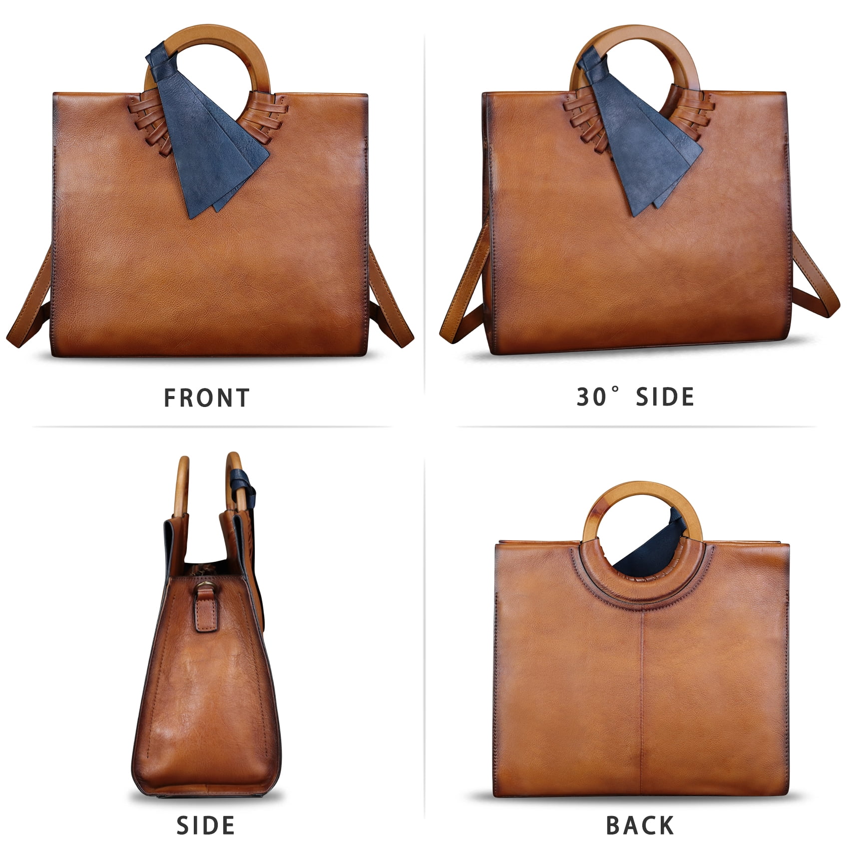Genuine Leather Purses and Handbags for Women Fashion Crossbody Shoulder Bag
