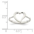 thumbnail image 7 of Auriga Fine Jewelry 925 Sterling Silver Heart Ring Size 7 for Women, 7 of 7