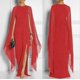 thumbnail image 1 of 2020 Women's Chiffon Long Dress Atmospheric Queen Fan Event DressXXL, 1 of 4