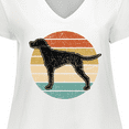 thumbnail image 4 of Inktastic Vizsla Dog Retro Sunset Women's Plus Size V-Neck T-Shirt, 4 of 5