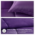 thumbnail image 3 of Comforter Set, Medium Weight - Down Alternative - Ultra Soft Microfiber - King/California King Size 3 Pieces Set with 1 Comforter and 2 Pillow Shams (King/Cal King, Purple), 3 of 7