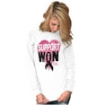 thumbnail image 5 of Support I Won Breast Cancer Awareness Women's Long Sleeve T Shirt Brisco Brands M, 5 of 6