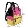 thumbnail image 2 of Pofeuu Red Ice Cream Print Diaper Bag Backpack, Multifunction Travel Pack Maternity Baby Changing Bags, Large Capacity, Waterproof, 2 of 6