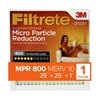Filtrete 25x25x1 Air Filter, MPR 800 MERV 10, Micro Particle Reduction, 1 Filter