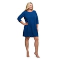 thumbnail image 2 of Plus Size Round Neck Knee Length A Line Dress, 2 of 11