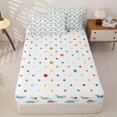 thumbnail image 4 of Homewish Colorful Kids Dinosaur Zipper Full Size Comforter Sets with Fitted Sheet and 2 Pillowcases,Ancient Animal Zipper Bedding Set For Boys Teens,Reversible,4 Pieces, 4 of 7