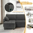 thumbnail image 6 of ACMEASE 84" Fabric Sectional Sleeper Sofa w/Adjustable Backrests, Pull Out Sofa Bed w/USB Charger Port& Reversible Storage Chaise,Convertible L-Shaped Sofa with Cup Holders for Living Room,Grey, 6 of 7