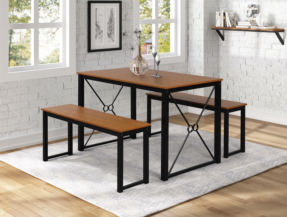 Dining Room Table Wood Dining Table Set, 3 Piece Dining Set, Space