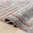 thumbnail image 6 of Ox Bay Wesley 2' x 3', Gray/Rust Geometric Washable Indoor Area Rug by Evette Rios, 6 of 8