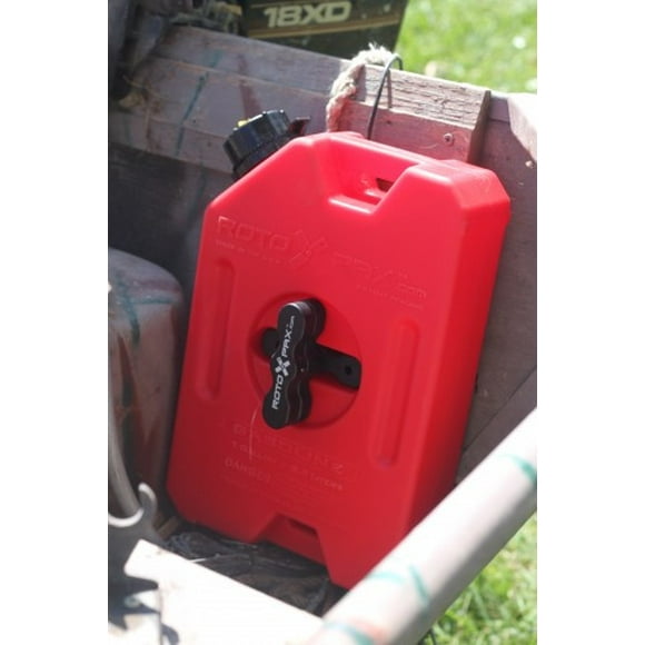 Rotopax Liquid Storage Container RX-1G Red; 1 Gallon; Bolt-On/Free Standing; Formulated Plastic; EPA And CARB Compliant; Designed To Hold Gas; With Spout; Mounting Kit Sold Separately