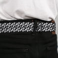 thumbnail image 4 of Buckle-Down Belt, Seatbelt Buckle Belt, Houndstooth Star Black White, 30 to 44 Inches, 4 of 9