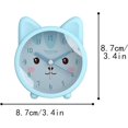 thumbnail image 2 of KAIYANG Reloj despertador para niños con bonito diseño de gato, silencioso, de cuarzo, para escritorio, mesita de noche, para niños, COLOR 4, 2 of 5