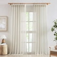 thumbnail image 1 of Cortinas FMFUNCTEX de lino transparente plisadas, 240 x 245 cm, 2 paneles, 1 of 8