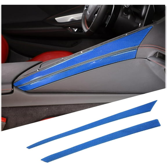 TINKI Real Carbon Fiber Center Console Left Trim Sticker Compatible with Chevrolet Corvette C8 Stingray 2020-2023, Center Console Driver Side Decorative Cover Sticker