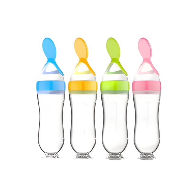 4 Pcs Xtellar Biberón Cuchara Para Papilla Bebe Aprende A Comer