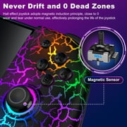 Beboncool Switch Controller Grip, Ergonomic Handheld Controller with Hall Effect Joysticks, RGB Lighting & Programmable Buttons, Compatible with Nintendo Switch/Switch OLED